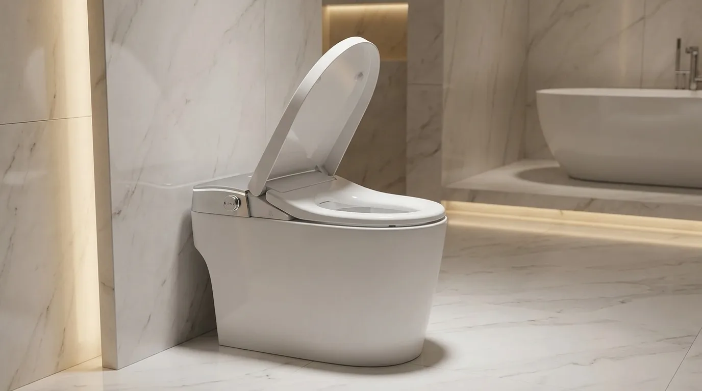 WC Technobain installé près d'une baignoire